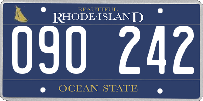 RI license plate 090242