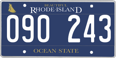 RI license plate 090243