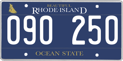 RI license plate 090250