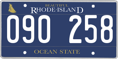 RI license plate 090258