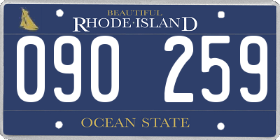 RI license plate 090259