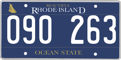 RI license plate 090263