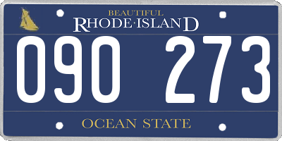 RI license plate 090273