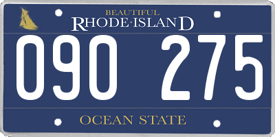 RI license plate 090275