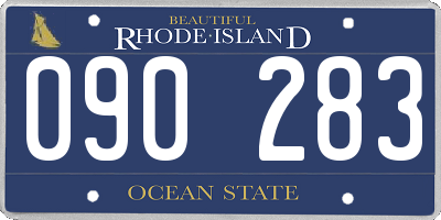 RI license plate 090283