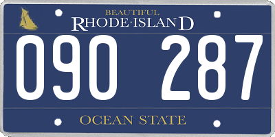 RI license plate 090287