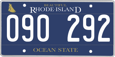 RI license plate 090292