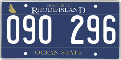 RI license plate 090296