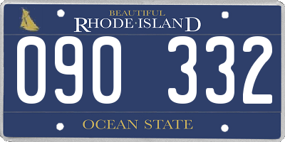 RI license plate 090332