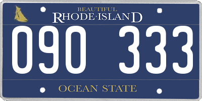 RI license plate 090333
