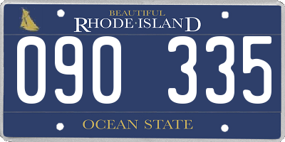 RI license plate 090335