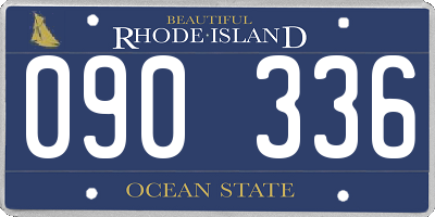 RI license plate 090336