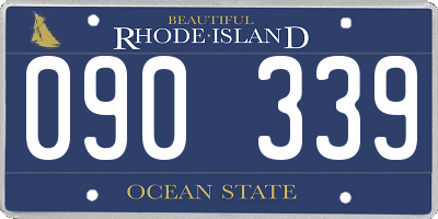 RI license plate 090339