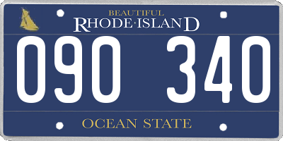 RI license plate 090340