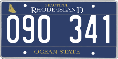 RI license plate 090341