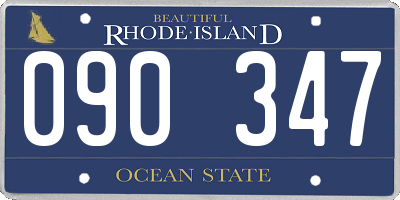 RI license plate 090347