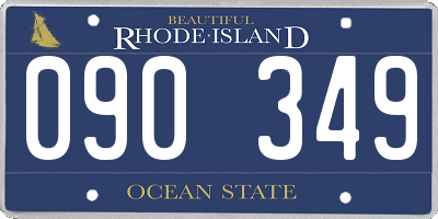 RI license plate 090349