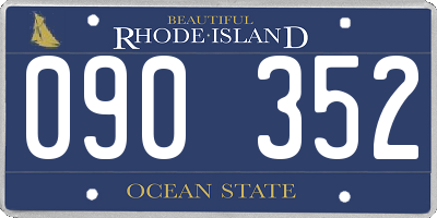 RI license plate 090352