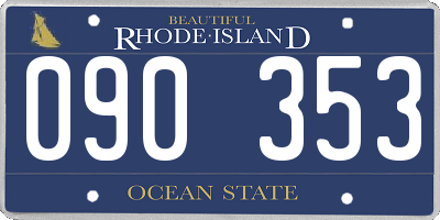 RI license plate 090353