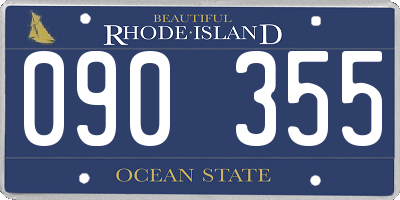 RI license plate 090355