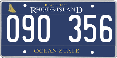 RI license plate 090356
