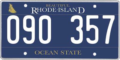 RI license plate 090357