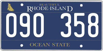 RI license plate 090358