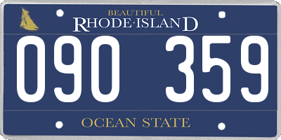 RI license plate 090359