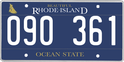 RI license plate 090361