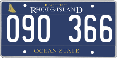 RI license plate 090366