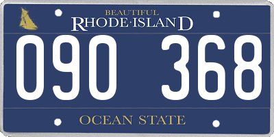 RI license plate 090368