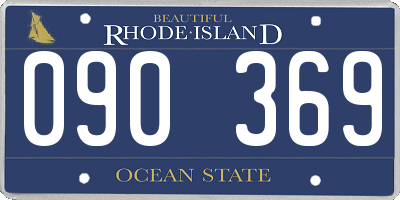 RI license plate 090369