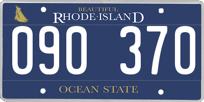 RI license plate 090370