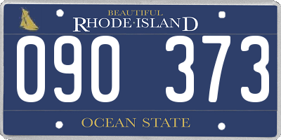 RI license plate 090373
