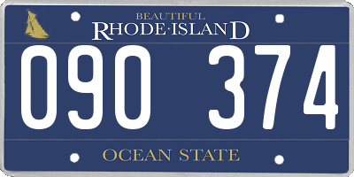 RI license plate 090374
