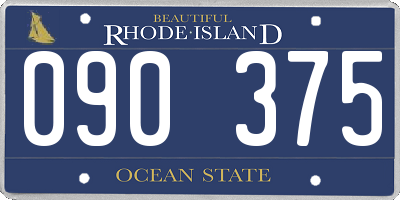 RI license plate 090375