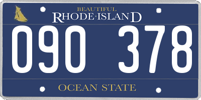 RI license plate 090378