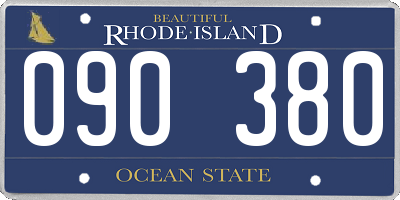 RI license plate 090380