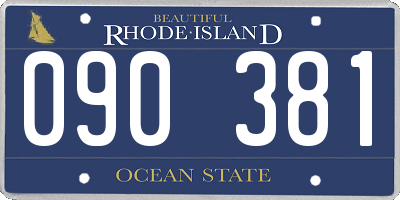 RI license plate 090381