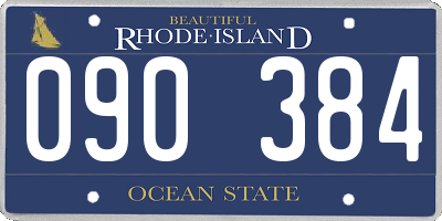 RI license plate 090384