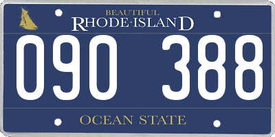 RI license plate 090388