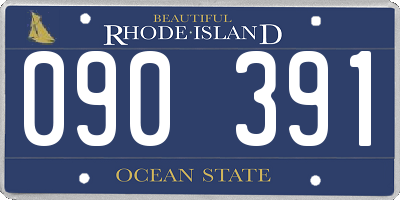 RI license plate 090391
