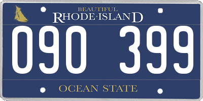 RI license plate 090399