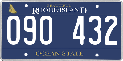RI license plate 090432