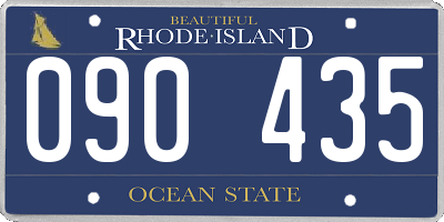 RI license plate 090435
