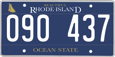 RI license plate 090437