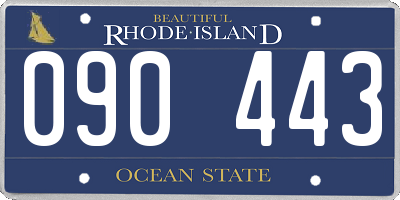 RI license plate 090443