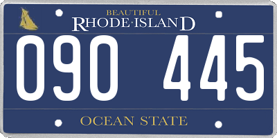 RI license plate 090445
