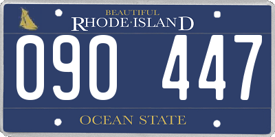 RI license plate 090447