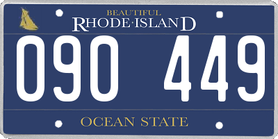 RI license plate 090449